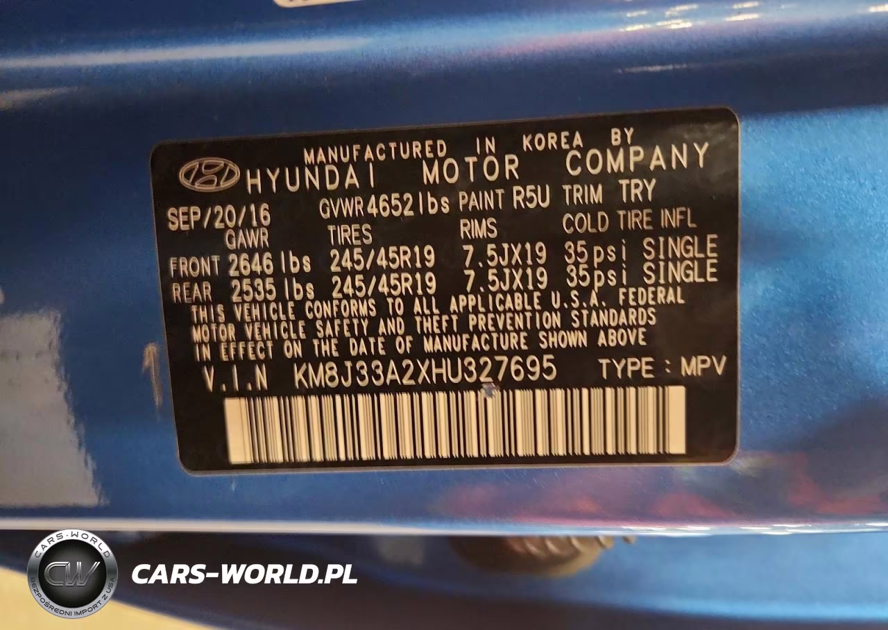2017 Hyundai Tucson Limited VIN:KM8J33A2XHU327695 - 13
