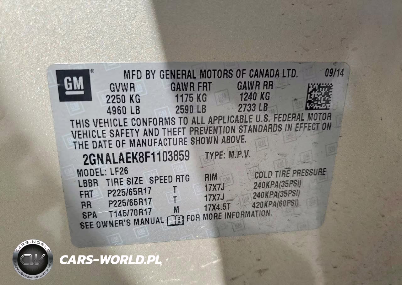 2015 Chevrolet Equinox Ls VIN:2GNALAEK8F1103859 - 13
