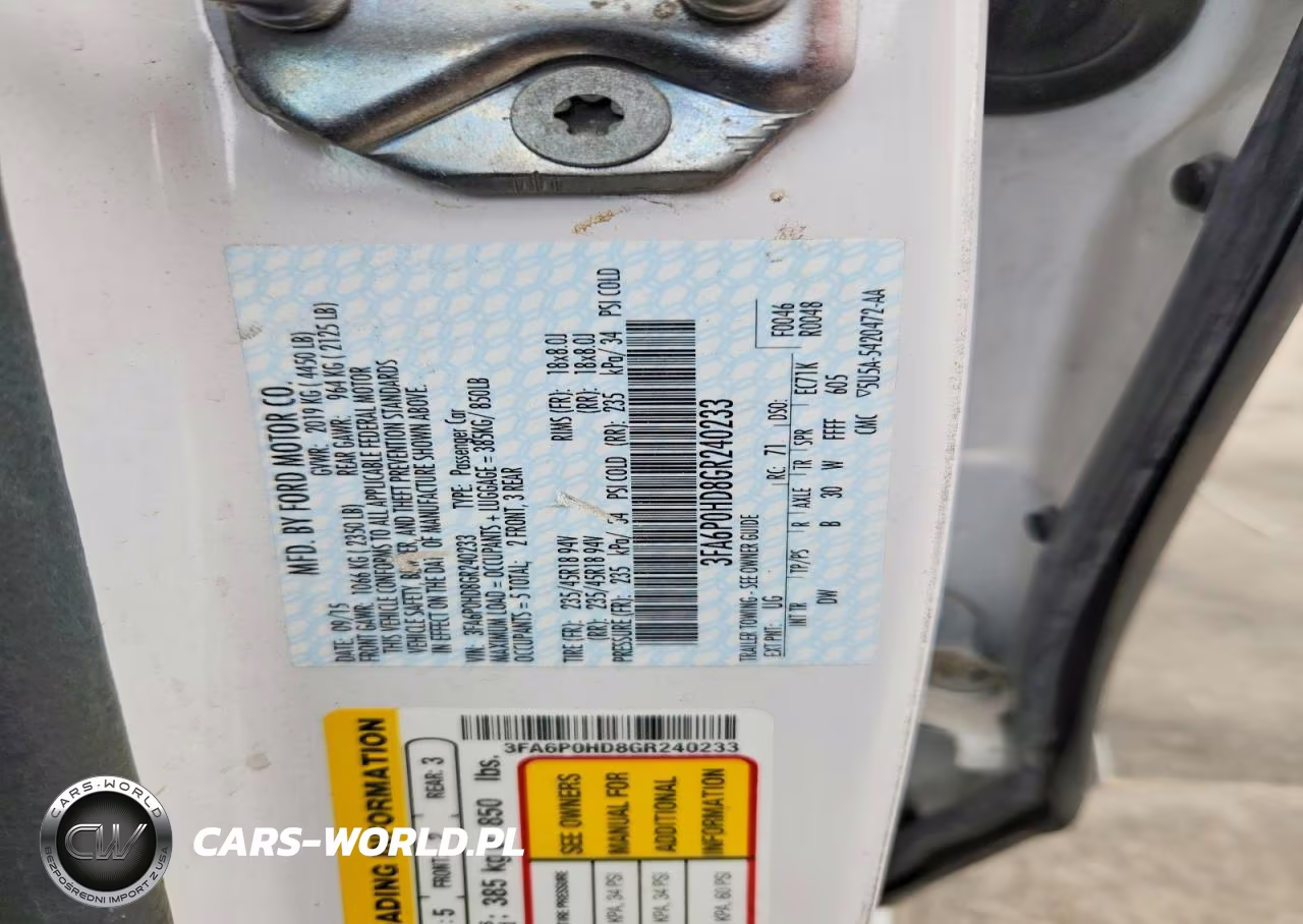 2016 Ford Fusion Se VIN:3FA6P0HD8GR240233 - 13