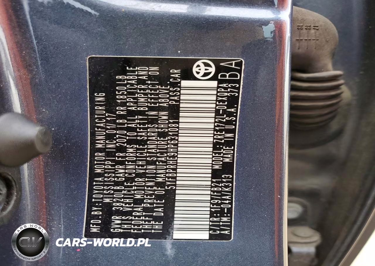 2017 Toyota Corolla Le Eco VIN:5YFBPRHE9HP631081 - 13