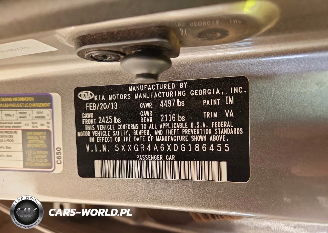2013 Kia Optima Sx VIN:5XXGR4A6XDG186455 - 12