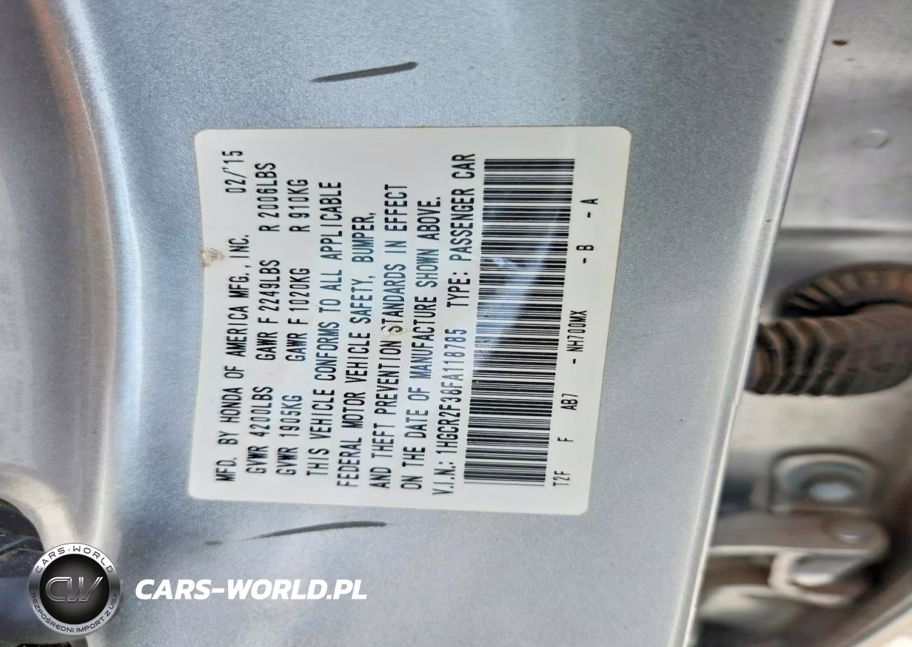 2015 Honda Accord Lx VIN:1HGCR2F38FA118785 - 13