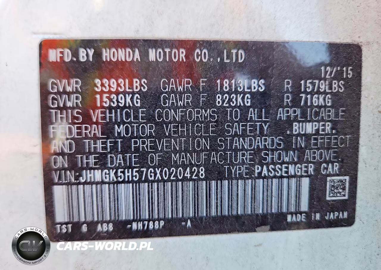 2016 Honda Fit Lx VIN:JHMGK5H57GX020428 - 12