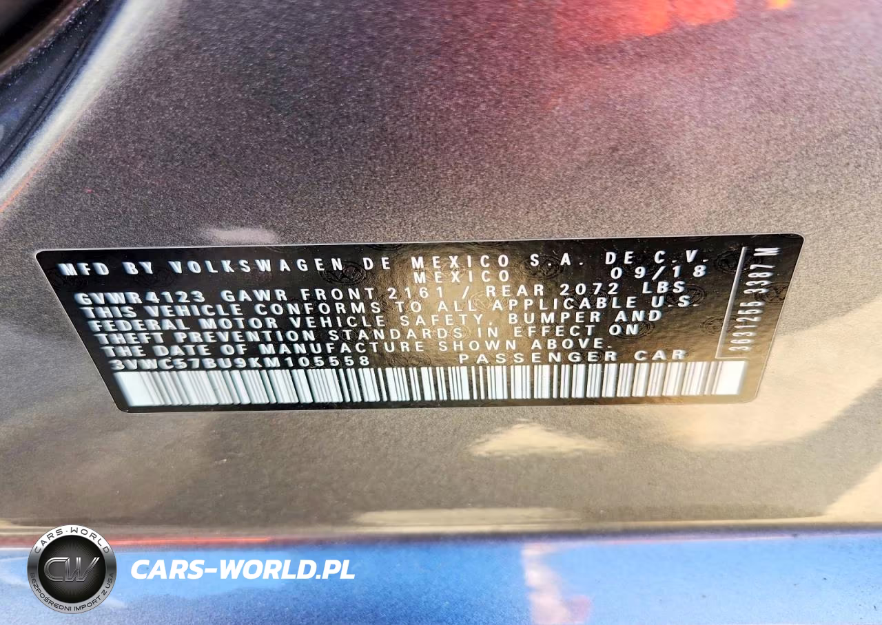 2019 Volkswagen Jetta S VIN:3VWC57BU9KM105558 - 12