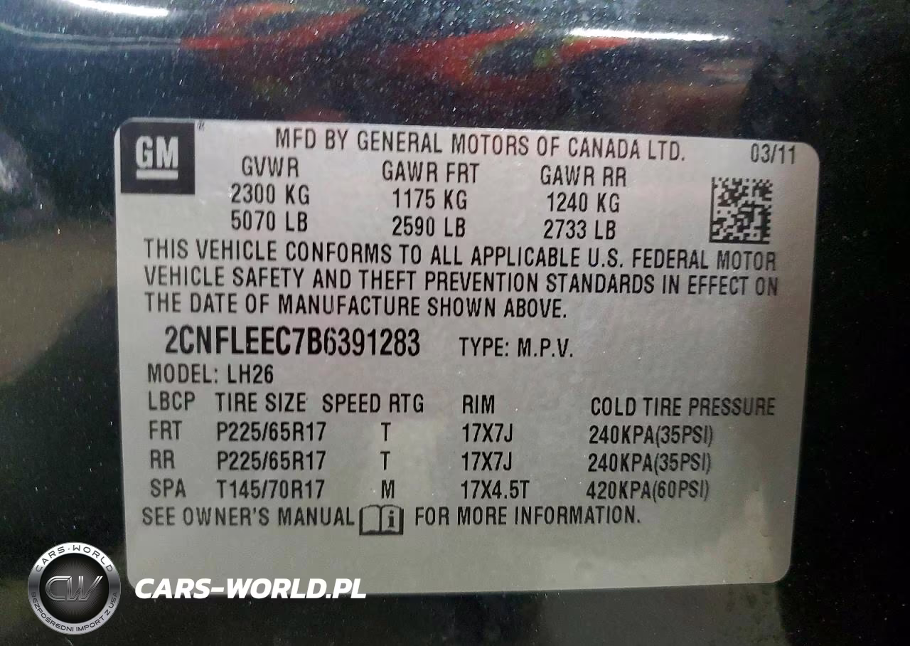 2011 Chevrolet Equinox Lt VIN:2CNFLEEC7B6391283 - 13