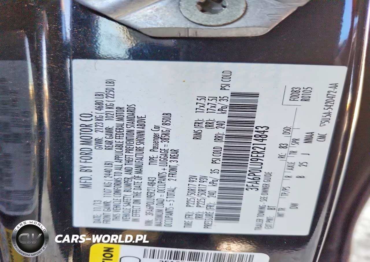 2014 Ford Fusion Se Hybrid VIN:3FA6P0LU9ER214843 - 12