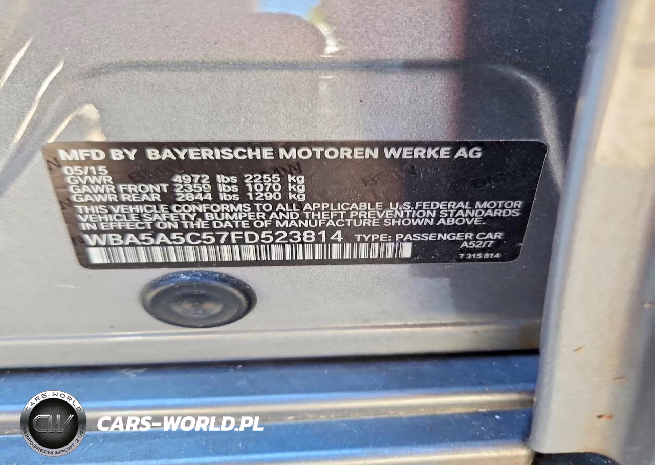 2015 BMW 528 I VIN:WBA5A5C57FD523814 - 12