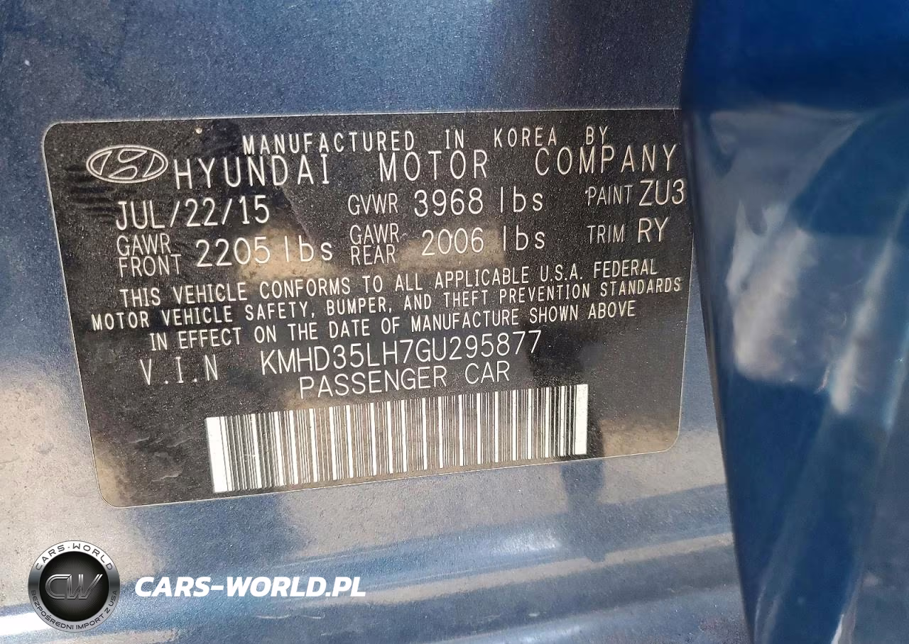 2016 Hyundai Elantra Gt Base VIN:KMHD35LH7GU295877 - 12