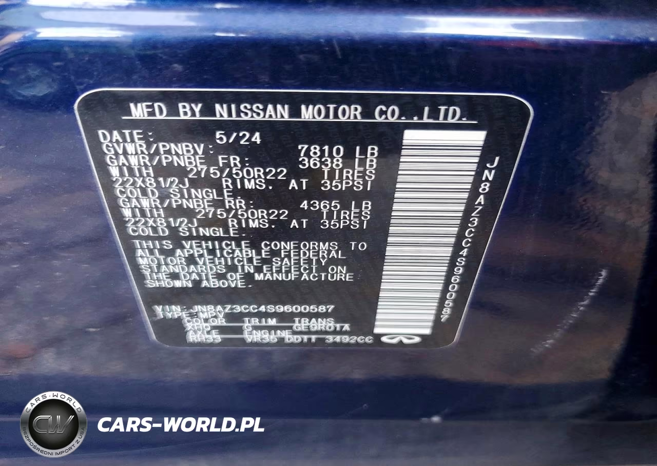 2025 Infiniti Qx80 Autograph Awd VIN:JN8AZ3CC4S9600587 - 13