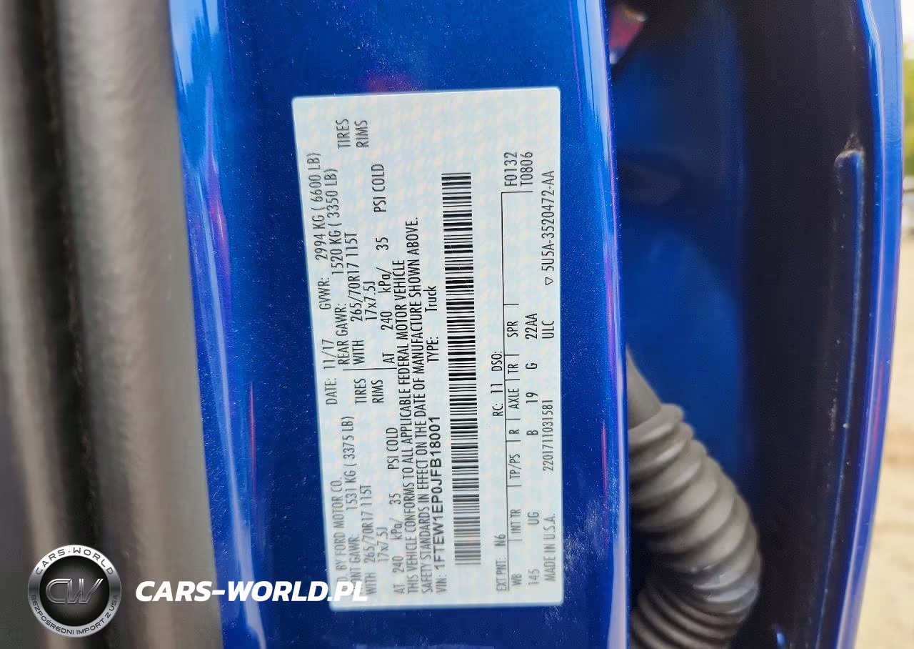 2018 Ford F150 Supercrew VIN:1FTEW1EP0JFB18001 - 12