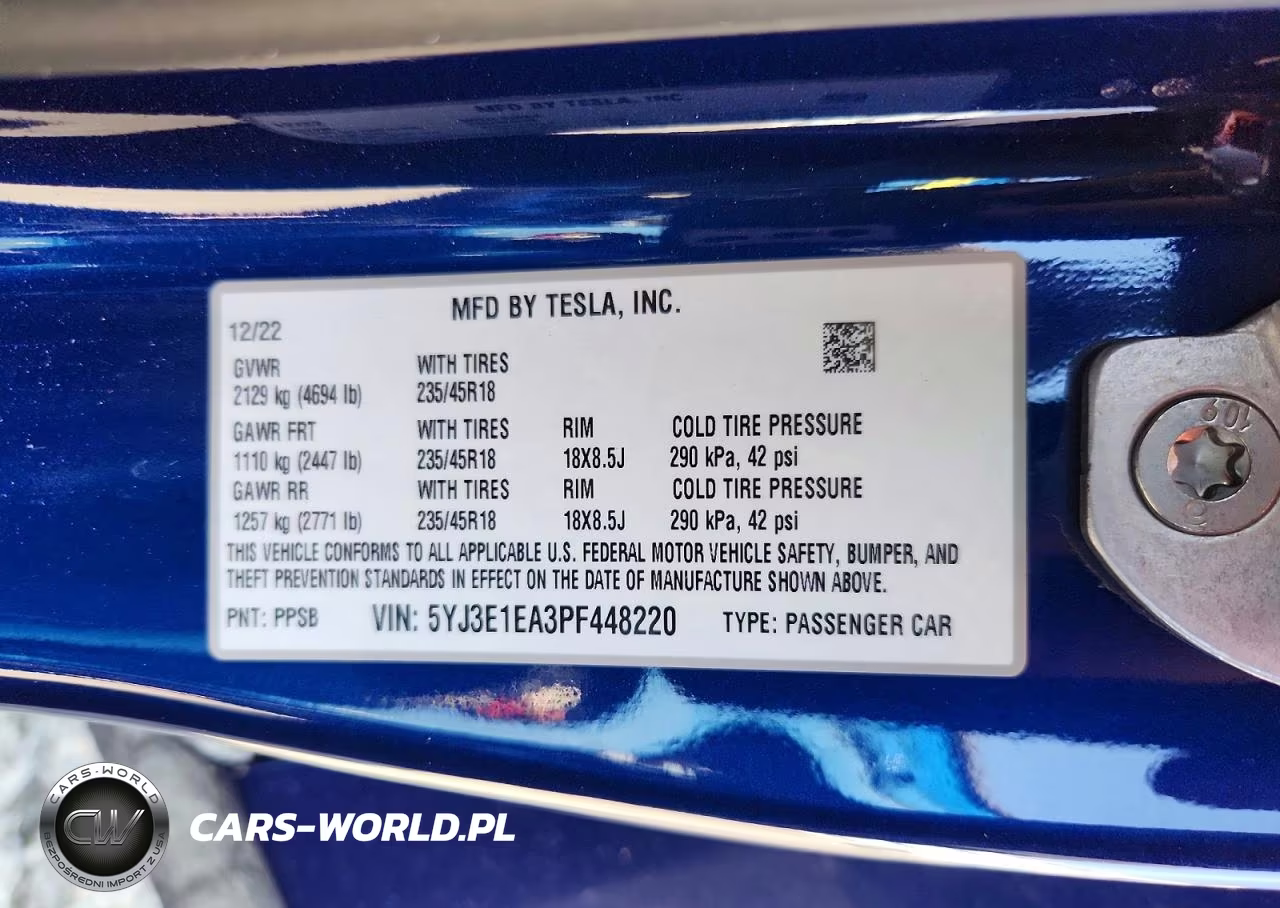 2023 Tesla Model 3 VIN:5YJ3E1EA3PF448220 - 13