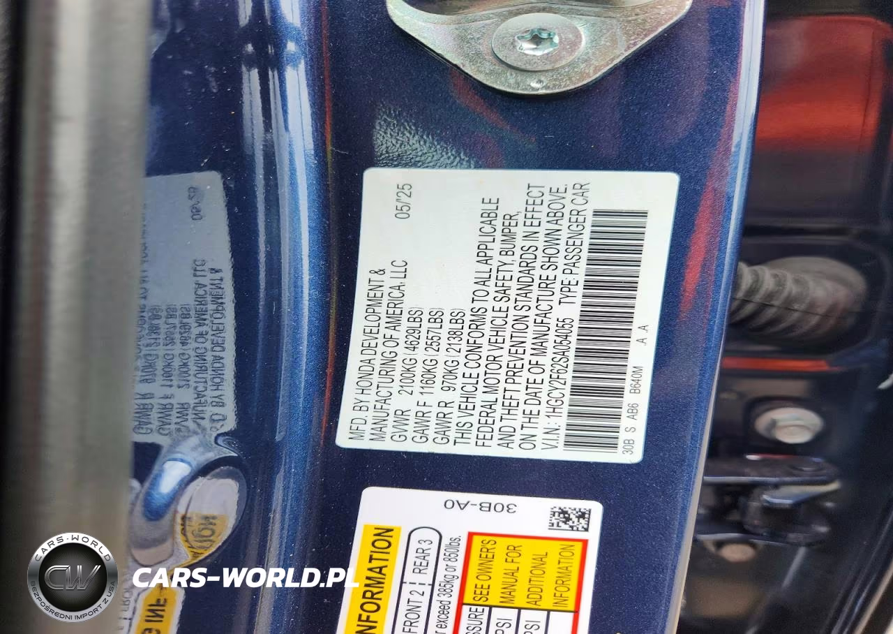 2025 Honda Accord Hybrid Exl VIN:1HGCY2F62SA054055 - 12