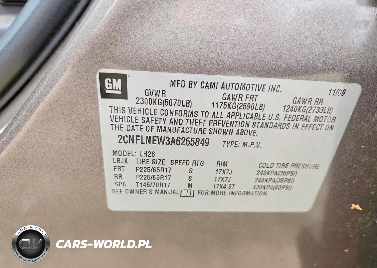 2010 Chevrolet Equinox Lt VIN:2CNFLNEW3A6265849 - 13
