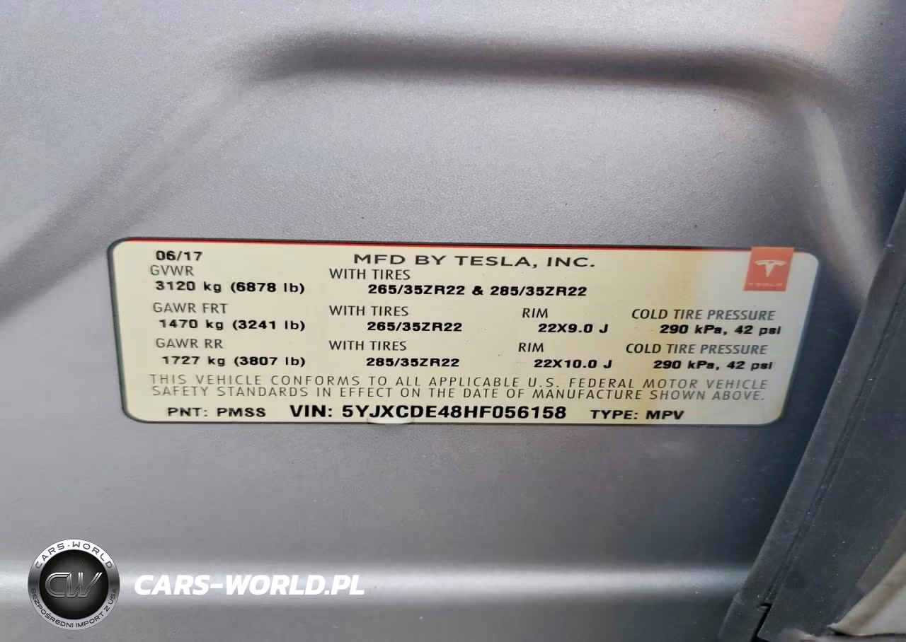 2017 Tesla Model X VIN:5YJXCDE48HF056158 - 13