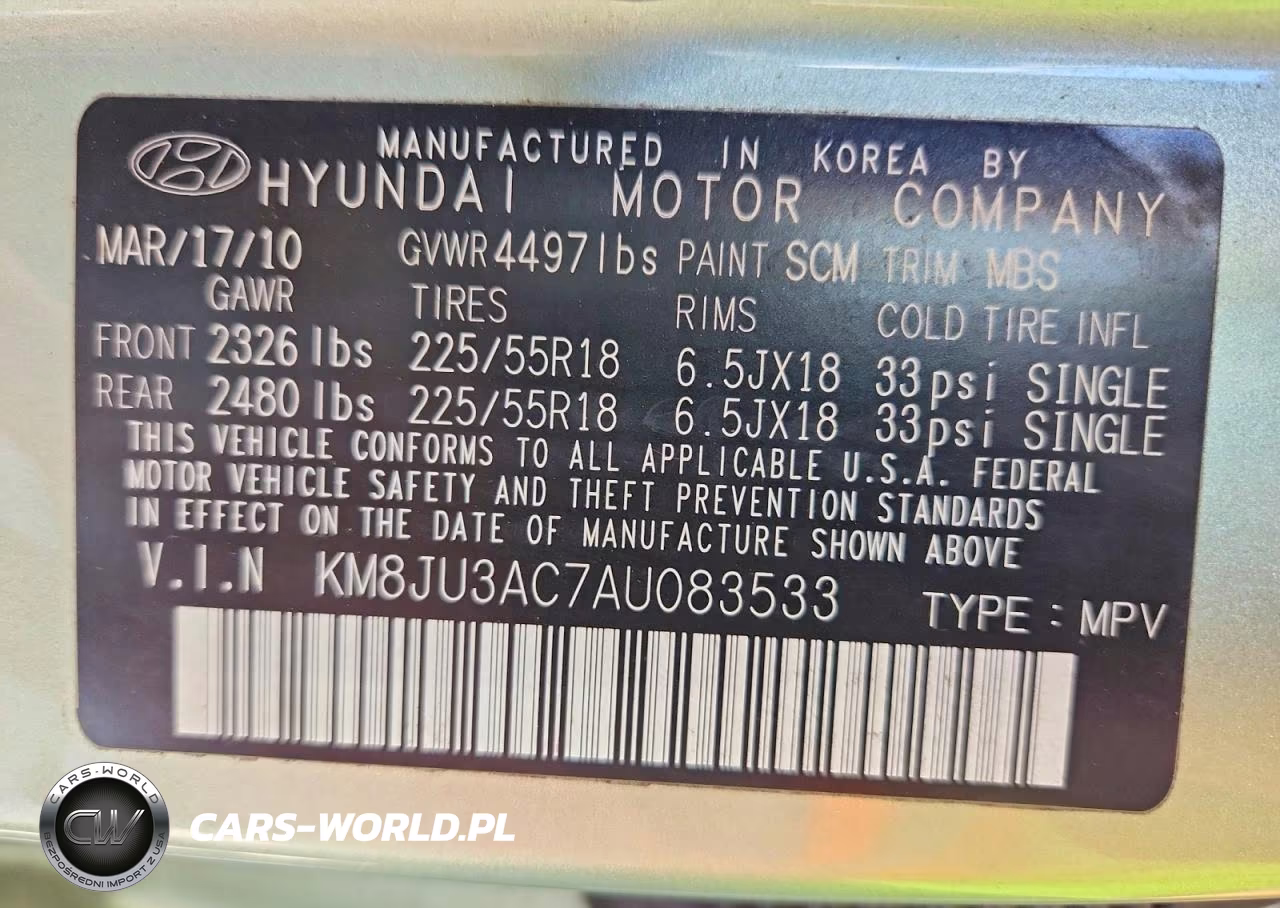 2010 Hyundai Tucson Limited VIN:KM8JU3AC7AU083533 - 13