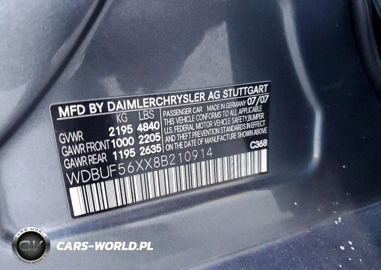 2008 Mercedes-Benz E 350 VIN:WDBUF56XX8B210914 - 12