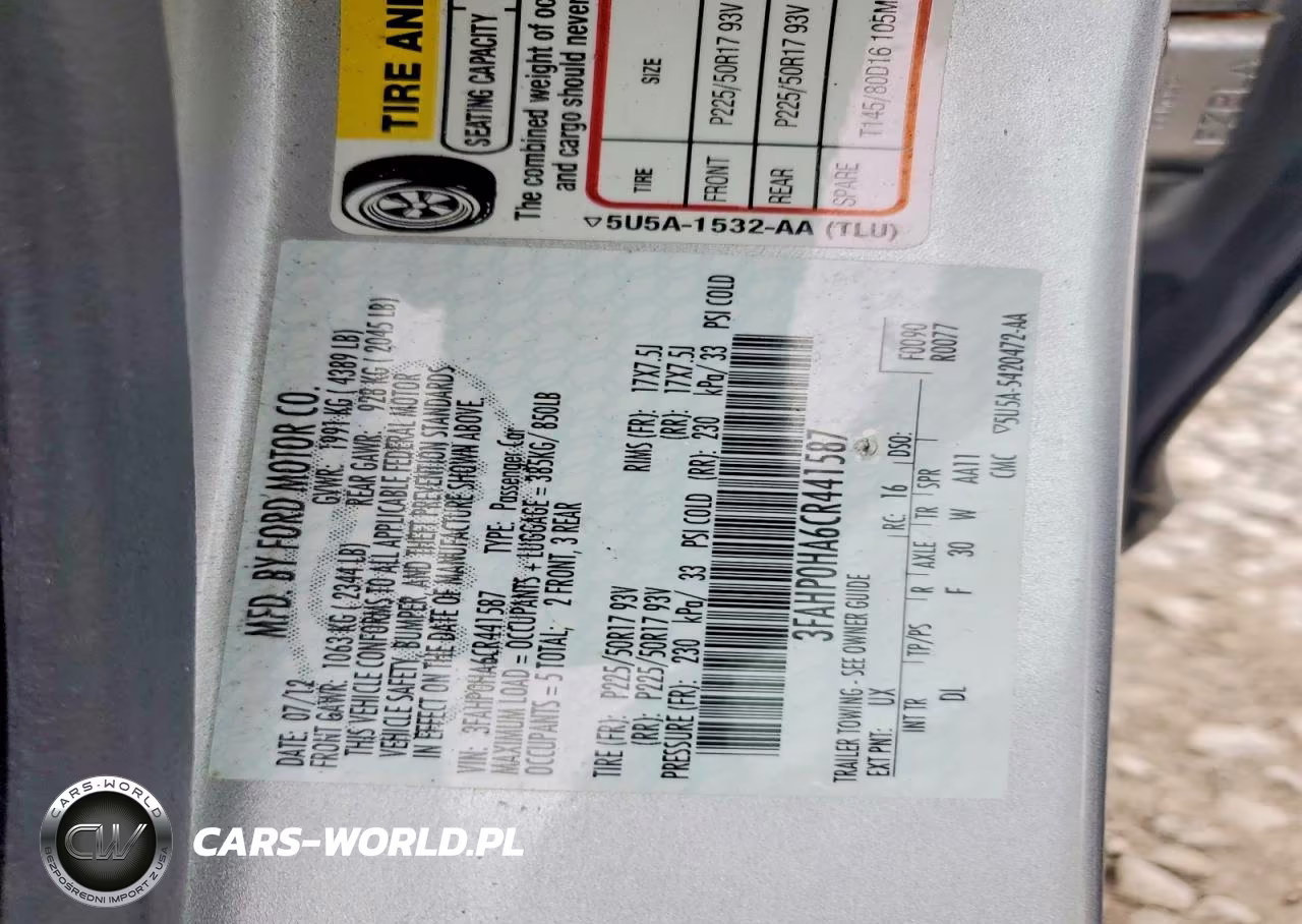 2012 Ford Fusion Se VIN:3FAHP0HA6CR441587 - 12
