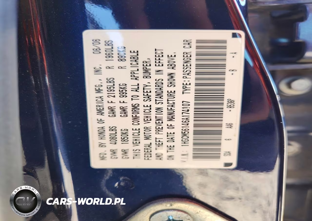 2006 Honda Accord Value VIN:1HGCM56146A174107 - 12
