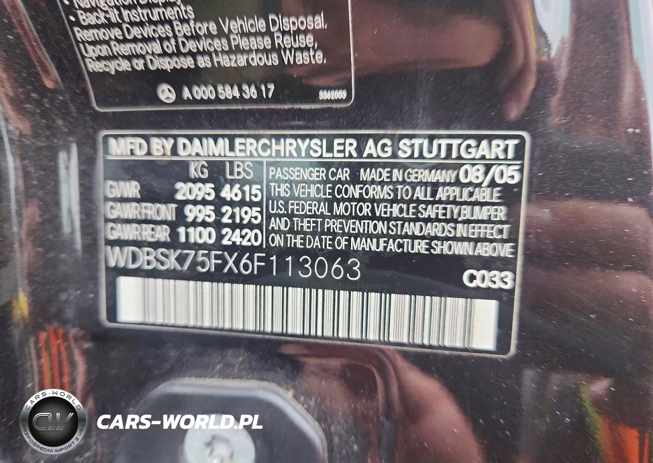 2006 Mercedes-Benz Sl 500 VIN:WDBSK75FX6F113063 - 12