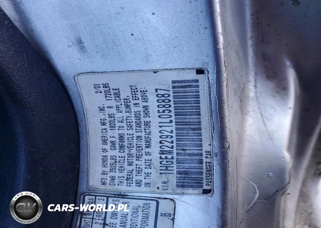 2001 Honda Civic Si VIN:1HGEM22921L058887 - 12