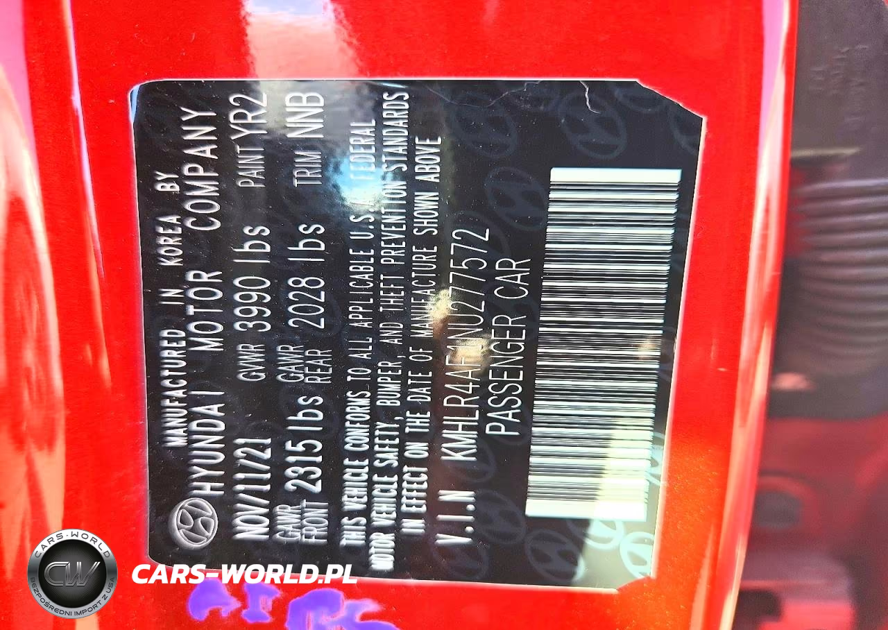 2022 Hyundai Elantra N Line VIN:KMHLR4AF1NU277572 - 12