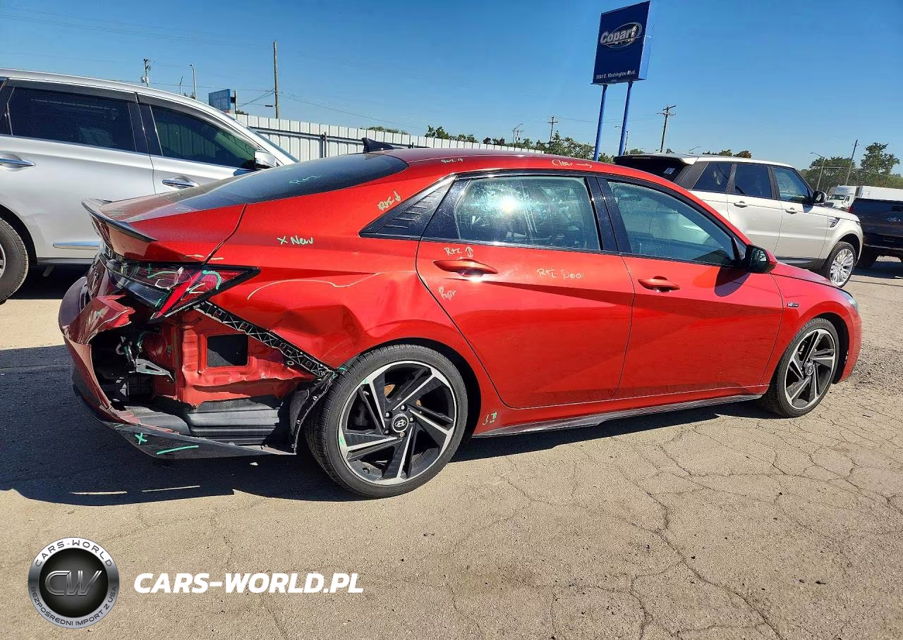 2022 Hyundai Elantra N Line VIN:KMHLR4AF1NU277572 - 3