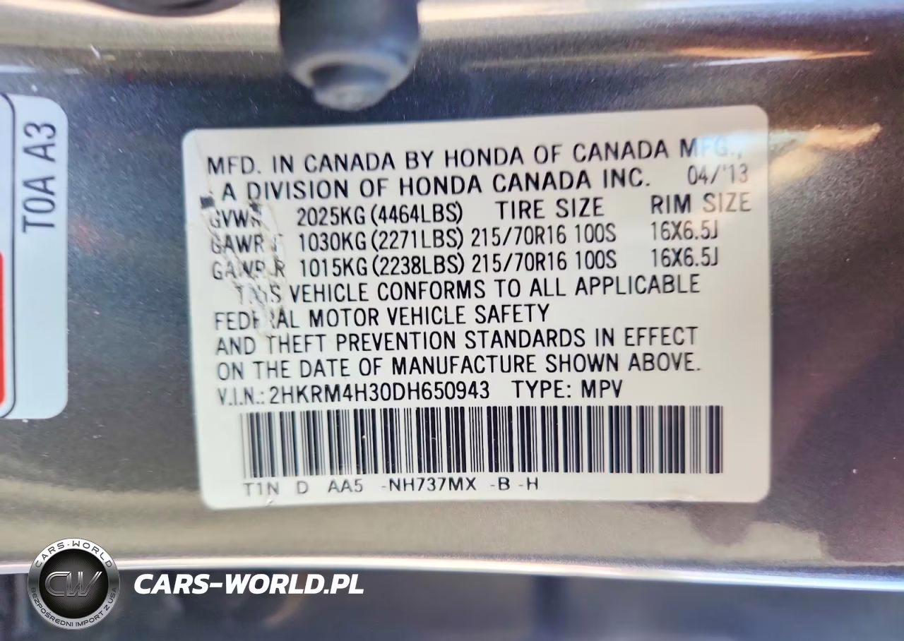 2013 Honda Cr-V Lx VIN:2HKRM4H30DH650943 - 13