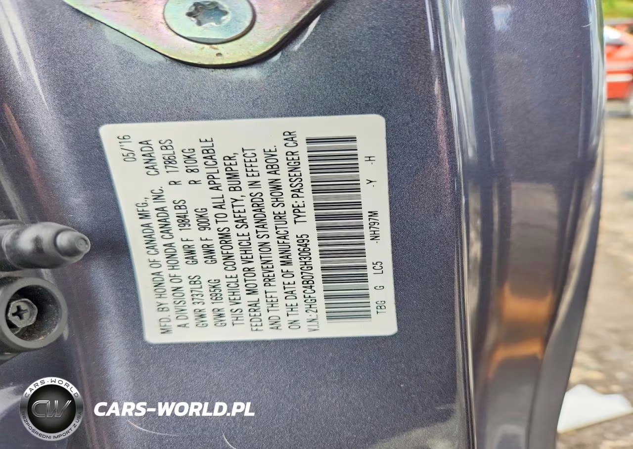 2016 Honda Civic Lx VIN:2HGFC4B07GH306495 - 12