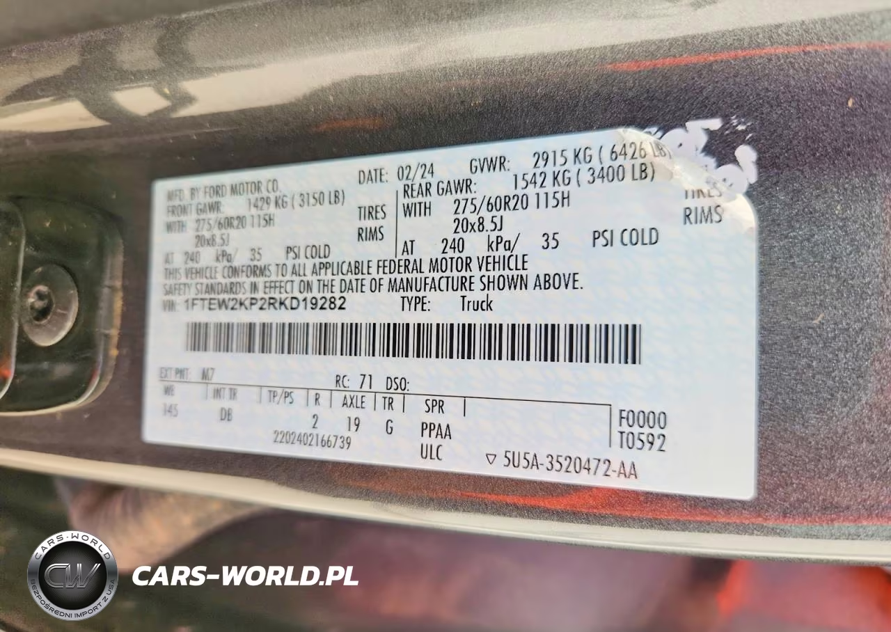 2024 Ford F150 Stx VIN:1FTEW2KP2RKD19282 - 12