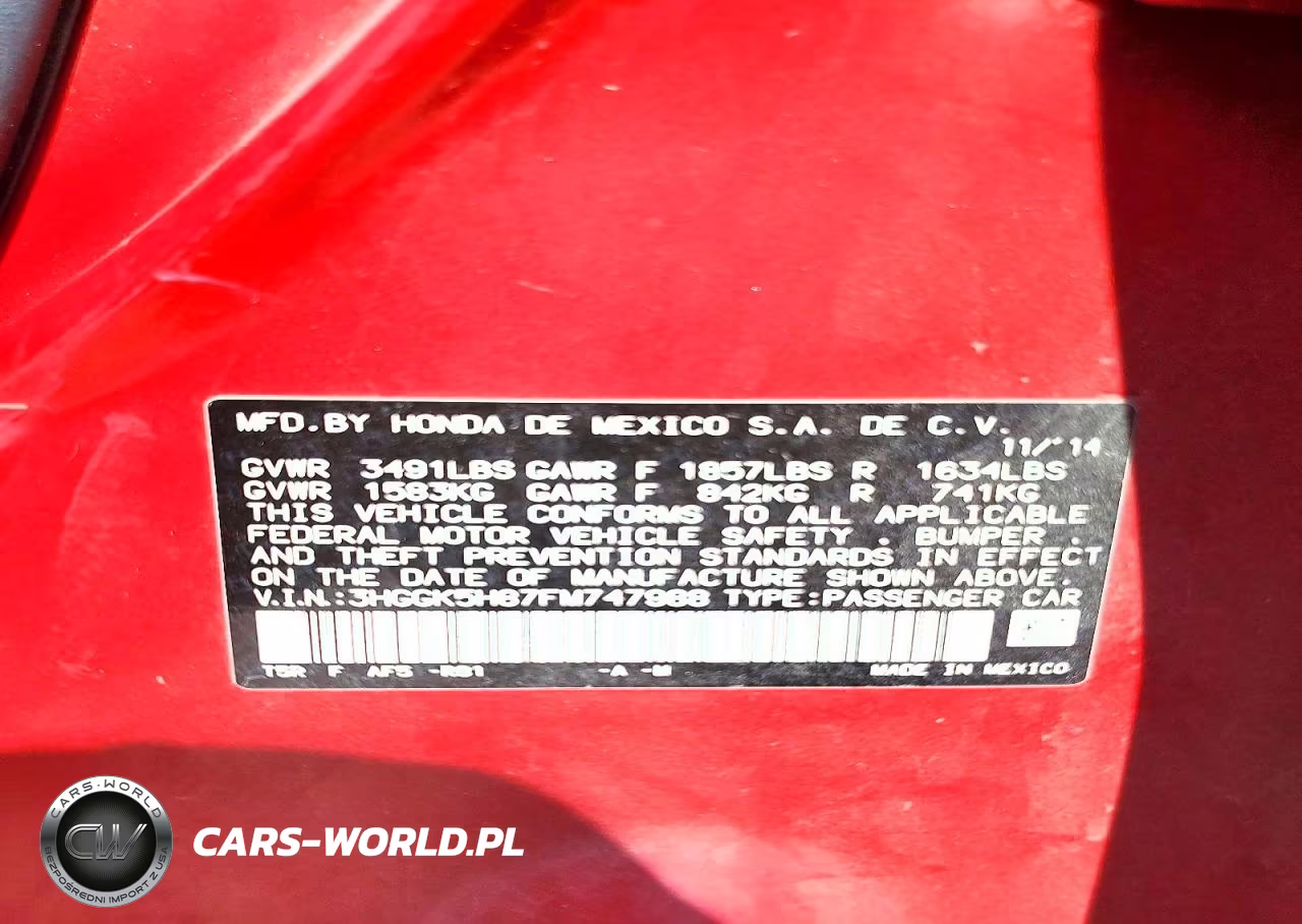2015 Honda Fit Ex VIN:3HGGK5H87FM747988 - 12