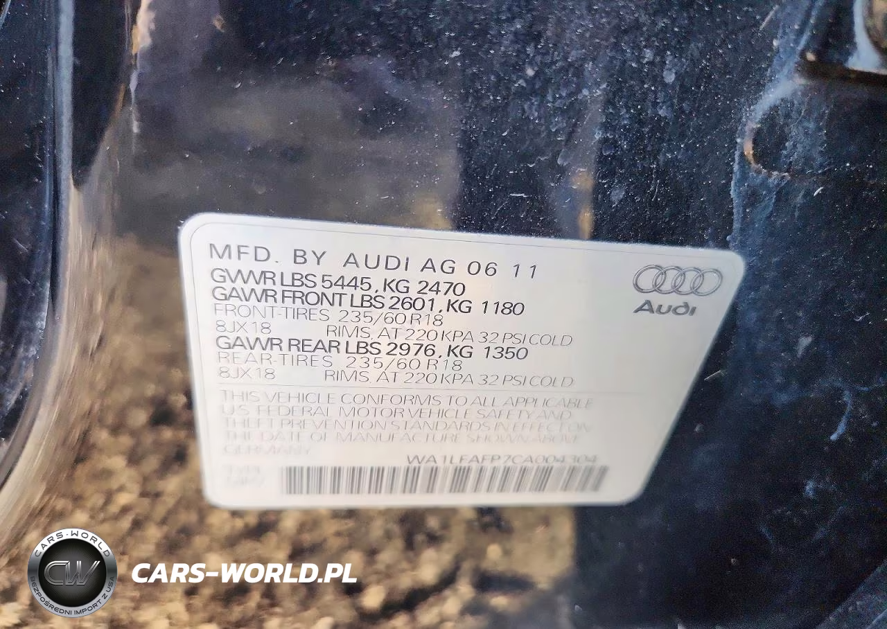 2012 Audi Q5 Premium Plus VIN:WA1LFAFP7CA004304 - 12