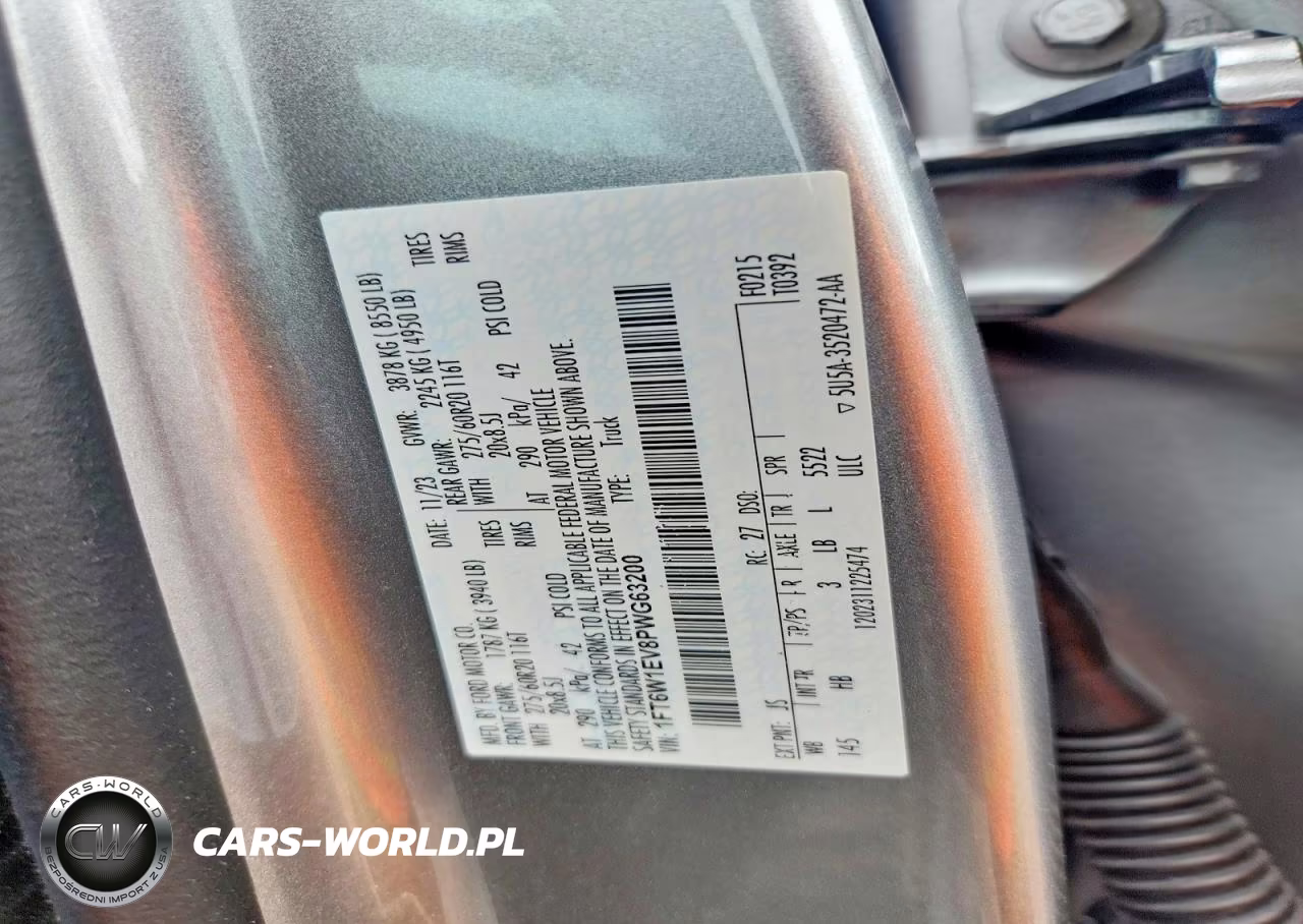 2023 Ford F150 Lightning Pro VIN:1FT6W1EV8PWG63200 - 12