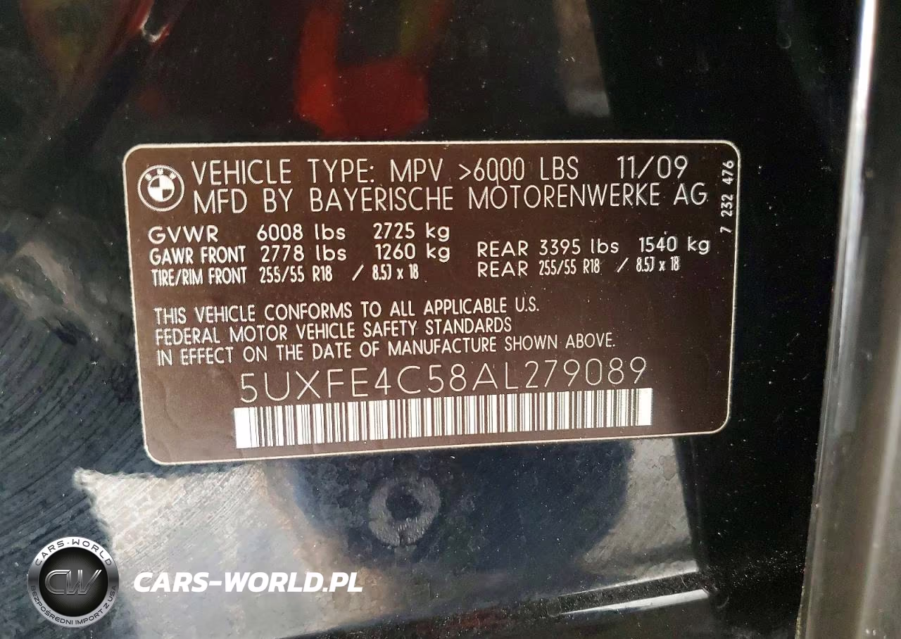 2010 BMW X5 xDrive30I VIN:5UXFE4C58AL279089 - 12