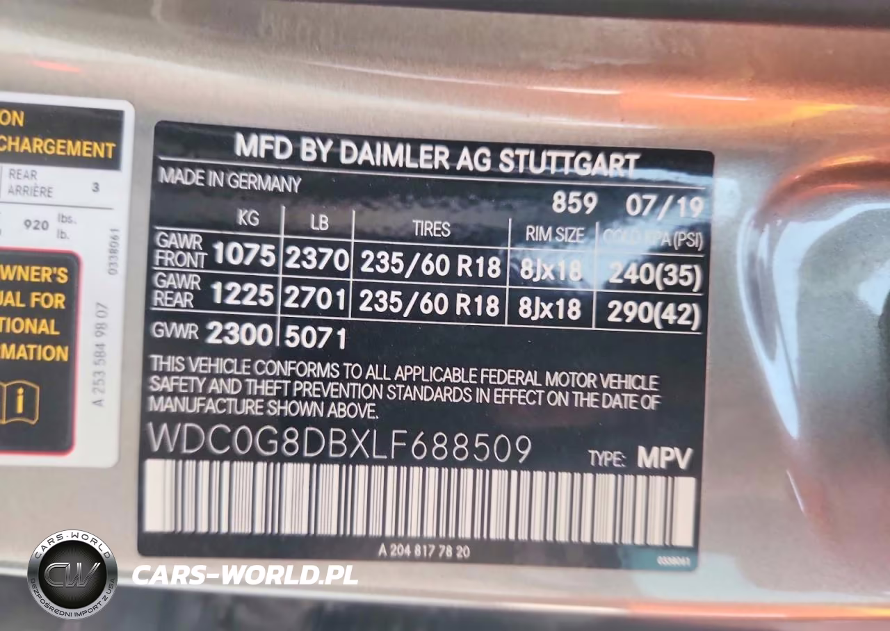 2020 Mercedes-Benz Glc 300 VIN:WDC0G8DBXLF688509 - 12