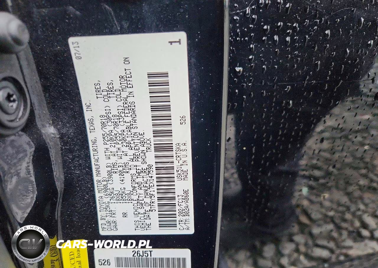 2014 Toyota Tundra Sr5 VIN:5TFRY5F17EX147590 - 12