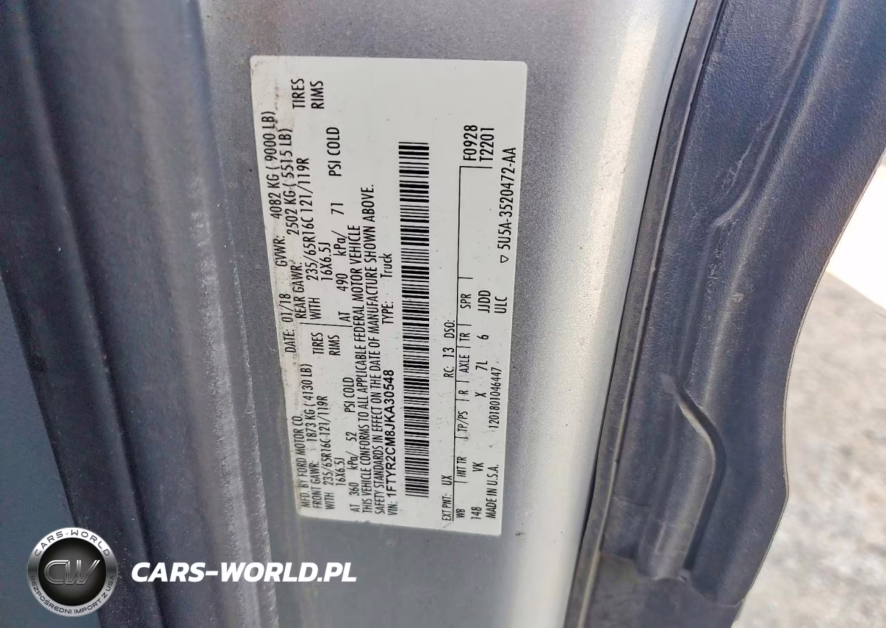 2018 Ford Transit T-250 VIN:1FTYR2CM8JKA30548 - 13
