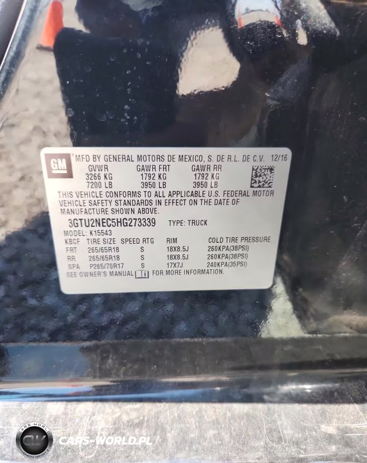 2017 GMC Sierra K1500 Slt VIN:3GTU2NEC5HG273339 - 12