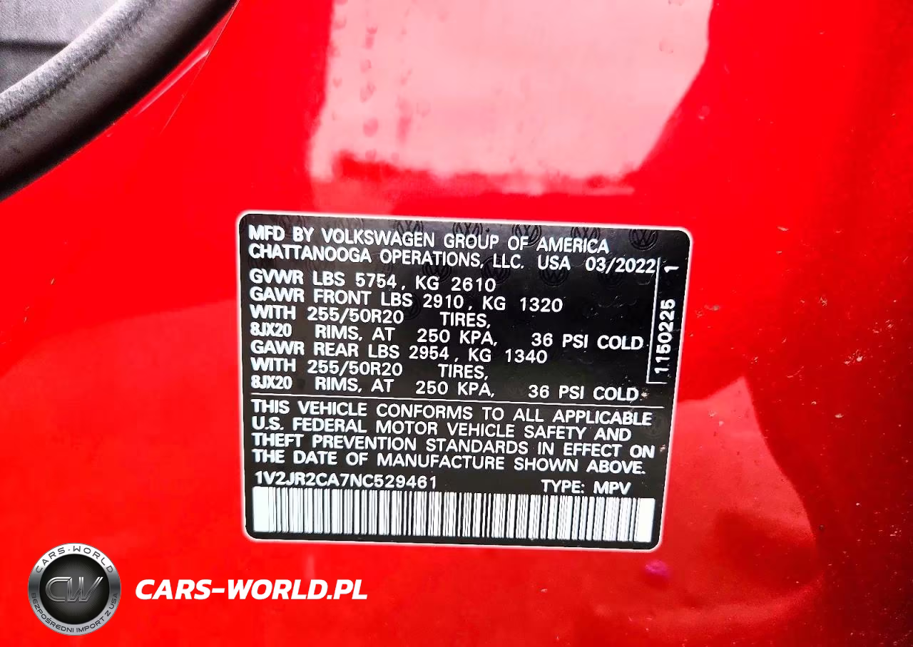 2022 Volkswagen Atlas Se VIN:1V2JR2CA7NC529461 - 13