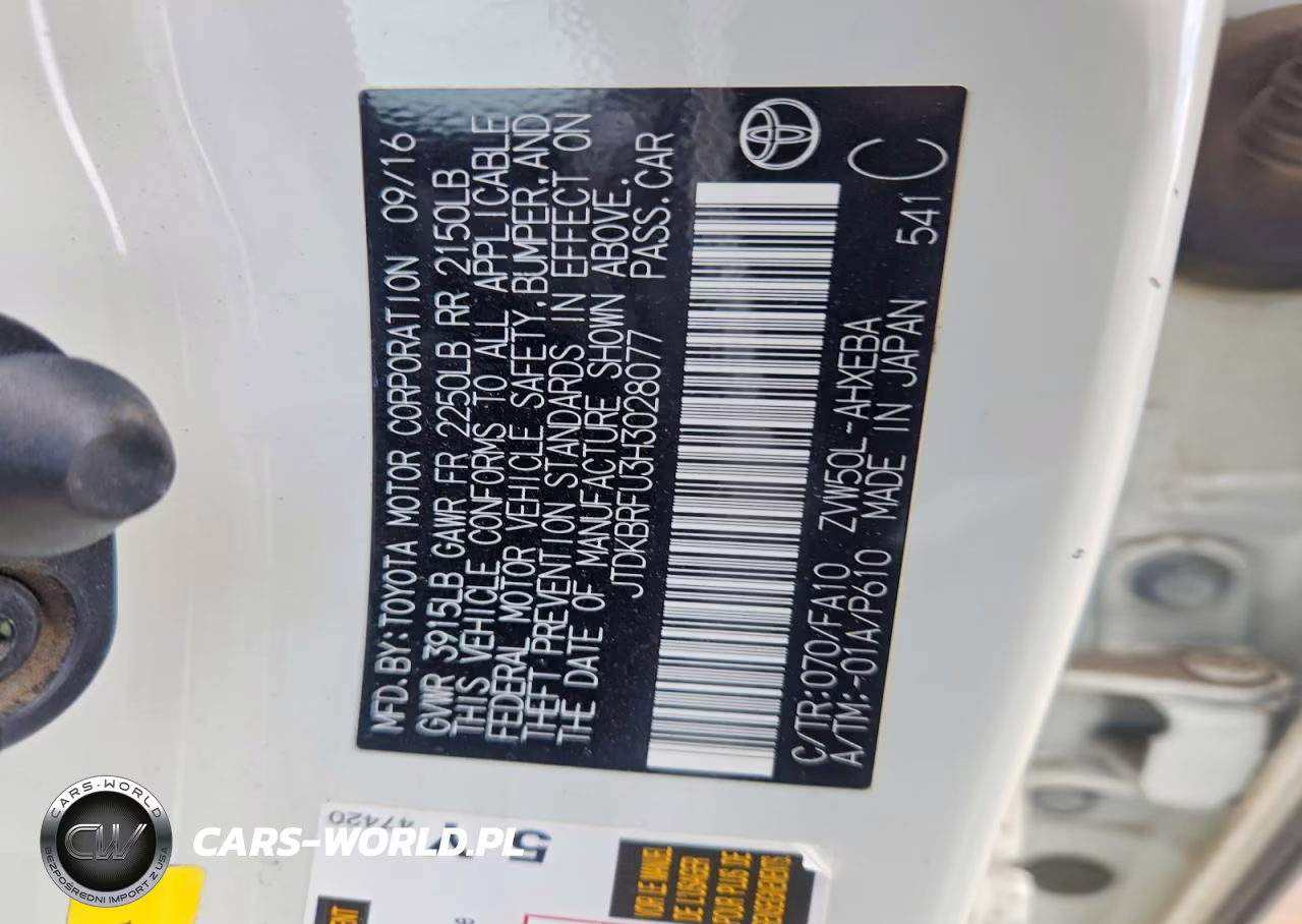 2017 Toyota Prius Two VIN:JTDKBRFU3H3028077 - 13