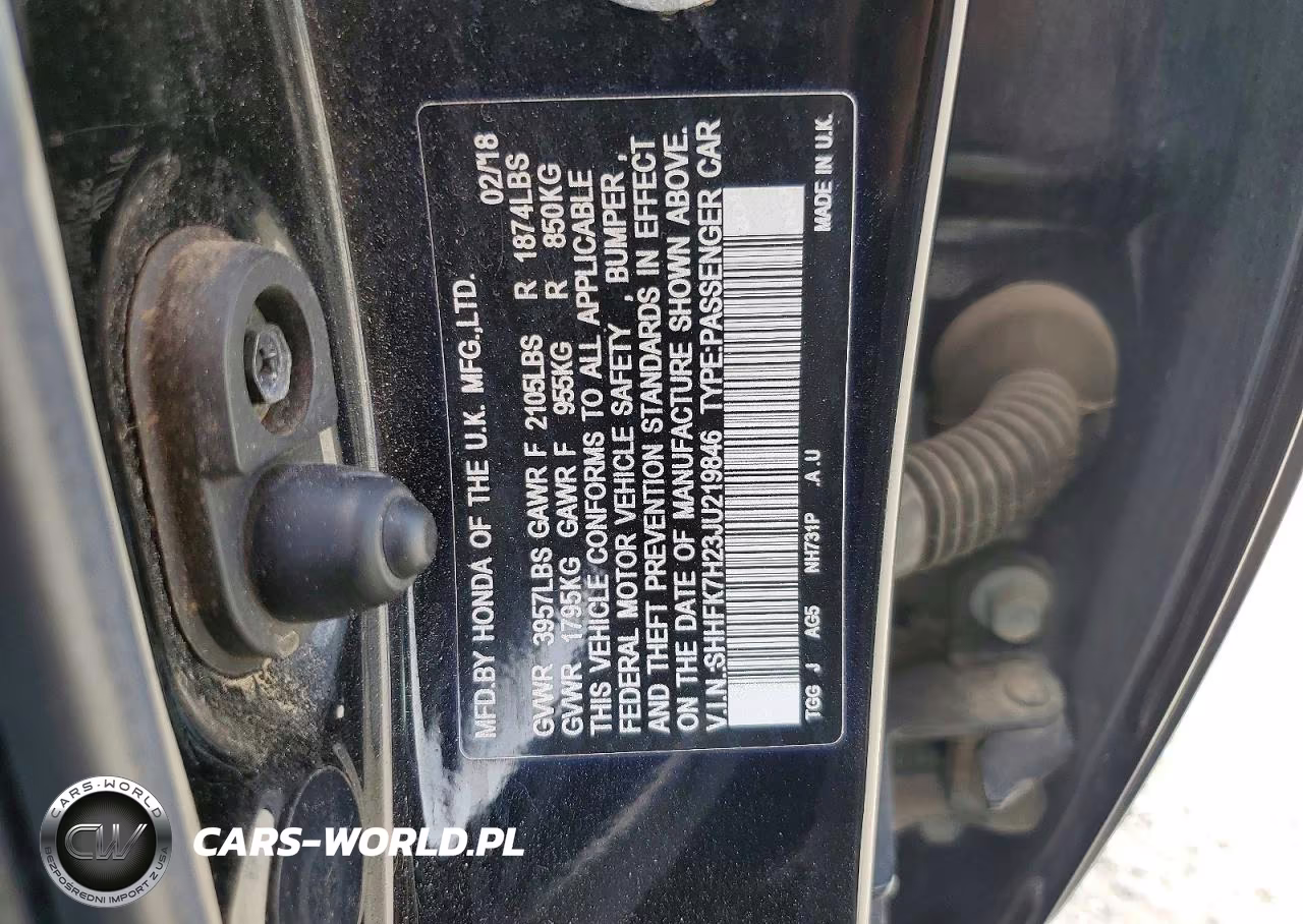 2018 Honda Civic Lx VIN:SHHFK7H23JU219846 - 13