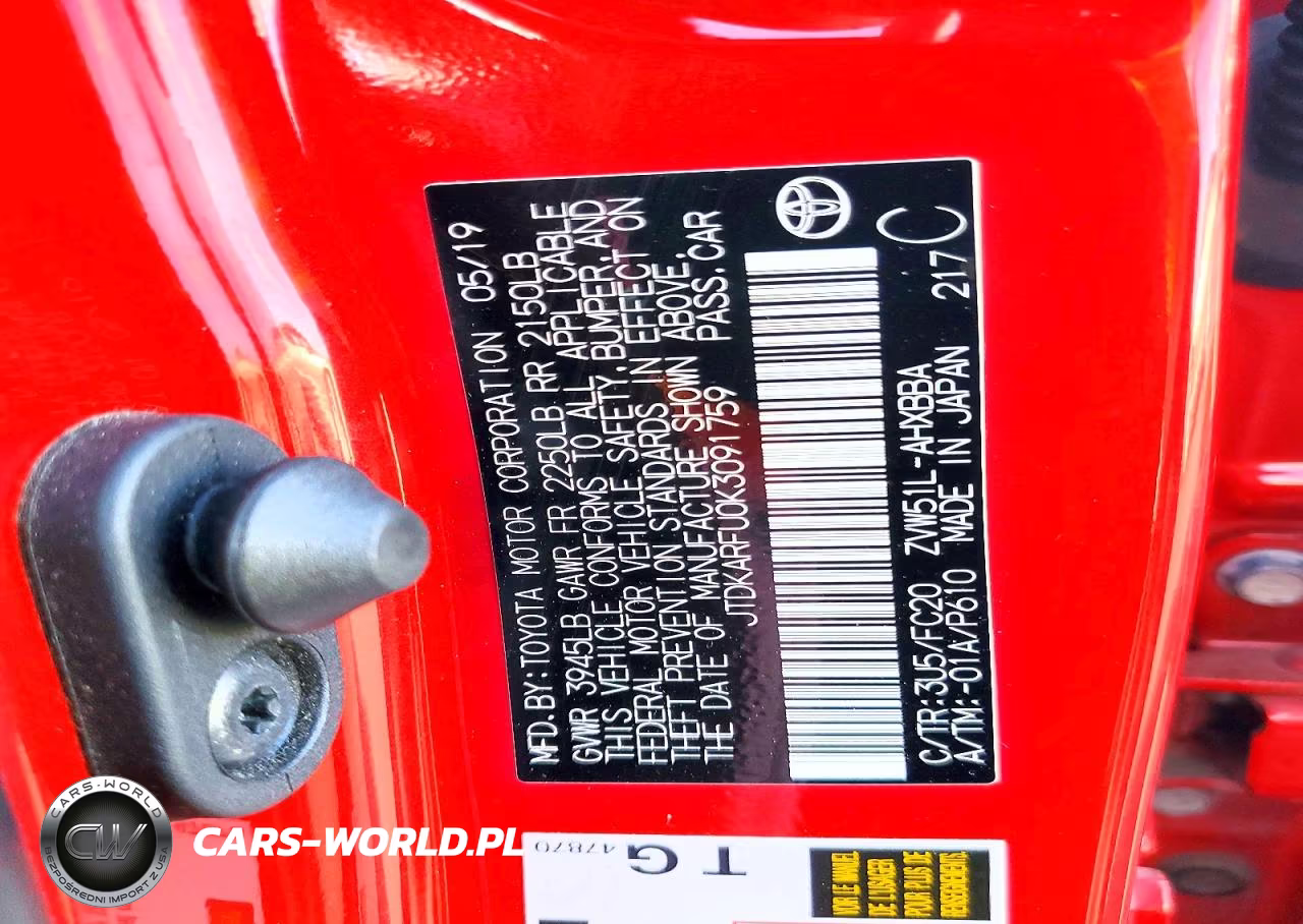 2019 Toyota Prius L Eco VIN:JTDKARFU0K3091759 - 12