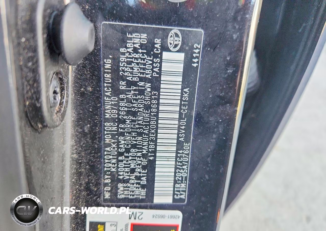 2011 Toyota Camry Se VIN:4T1BF3EK0BU186813 - 12