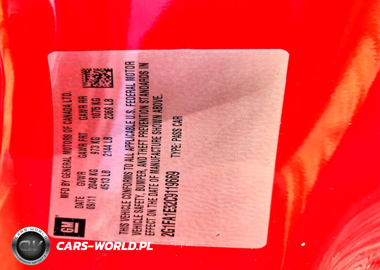 2012 Chevrolet Camaro Ls VIN:2G1FA1E32C9119669 - 13