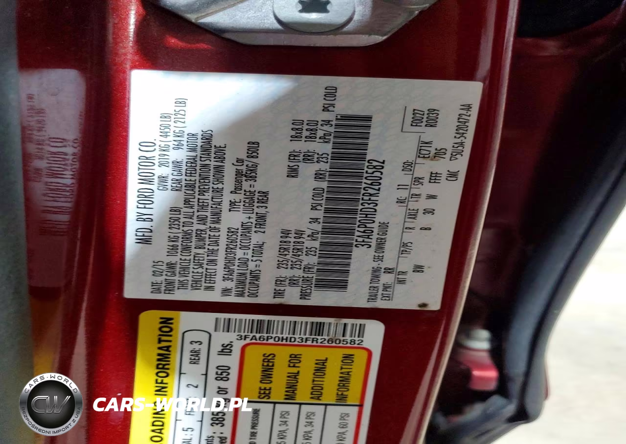2015 Ford Fusion Se VIN:3FA6P0HD3FR260582 - 12