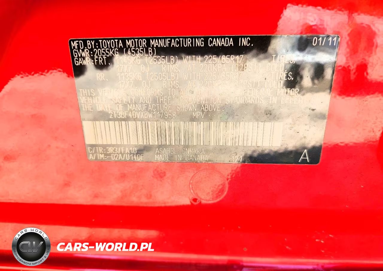 2011 Toyota Rav4 Base VIN:2T3BF4DVXBW117958 - 13