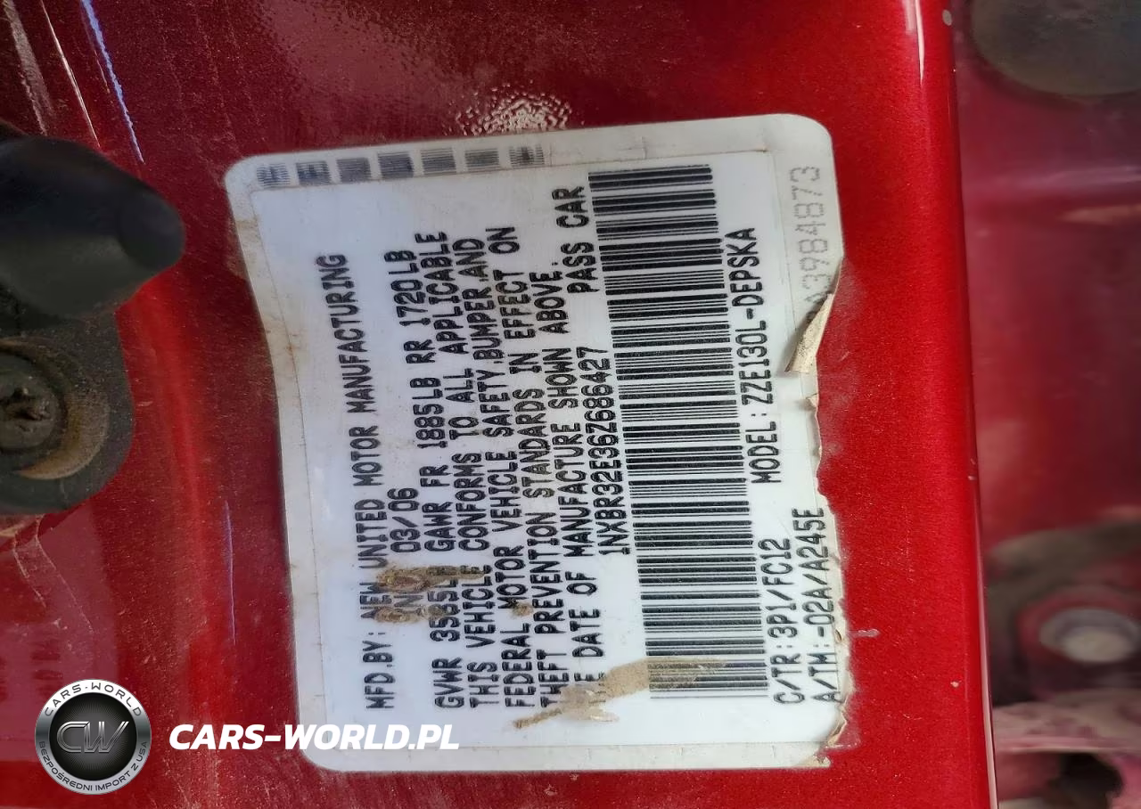 2006 Toyota Corolla S VIN:1NXBR32E36Z686427 - 12