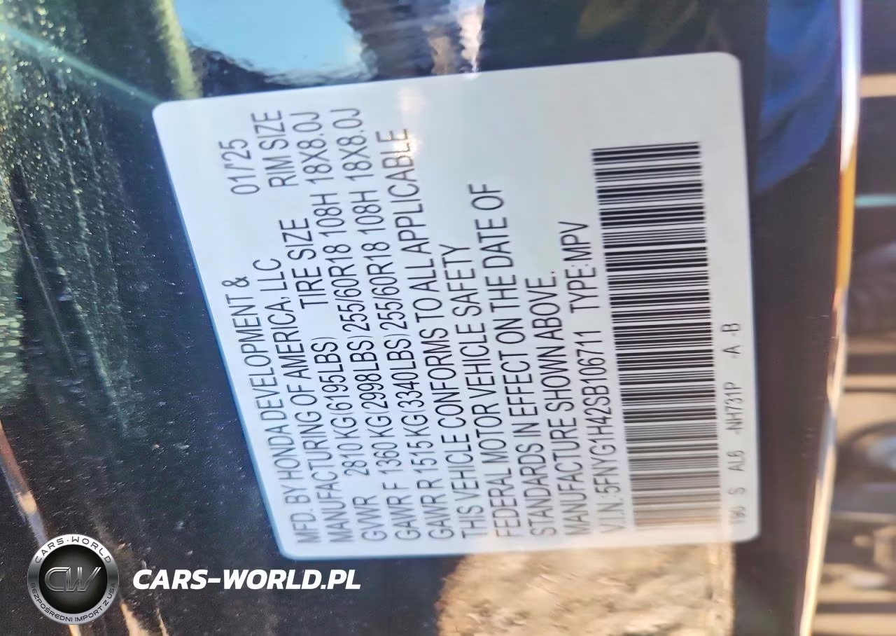 2025 Honda Pilot Exl VIN:5FNYG1H42SB106711 - 13