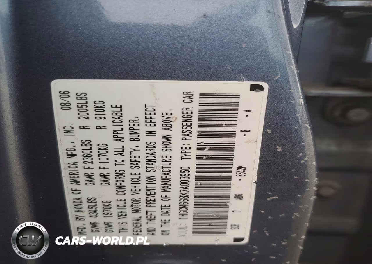 2007 Honda Accord Ex VIN:1HGCM668X7A003950 - 12