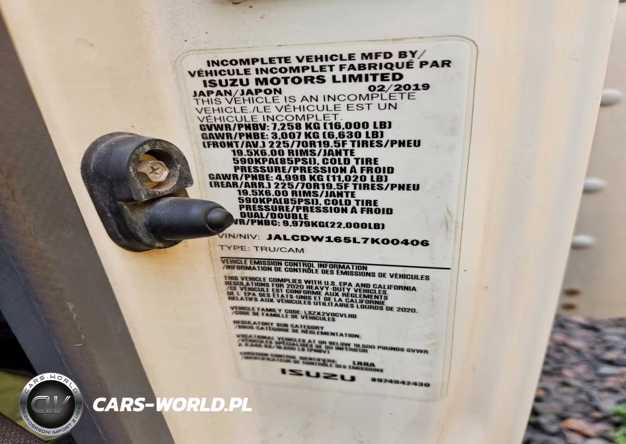 2020 Chevrolet 4500Xd Box Truck VIN:JALCDW165L7K00406 - 13