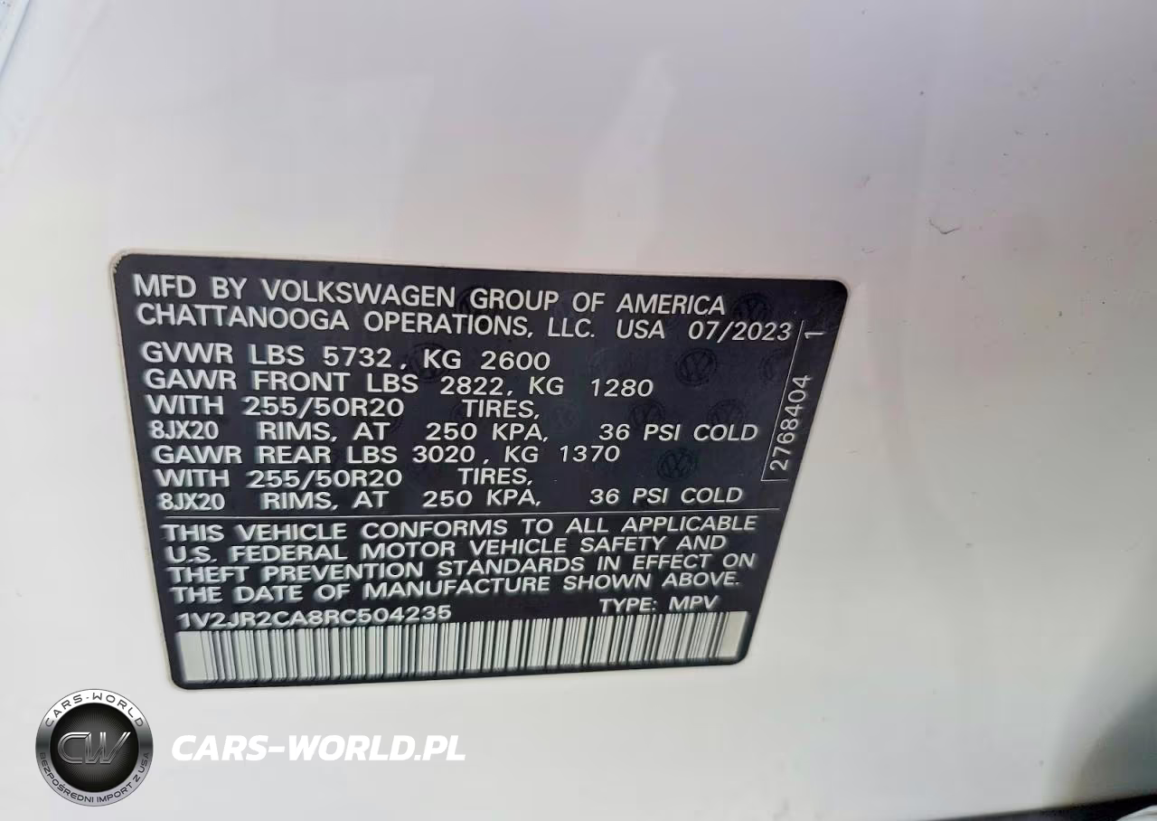 2024 Volkswagen Atlas Se VIN:1V2JR2CA8RC504235 - 13